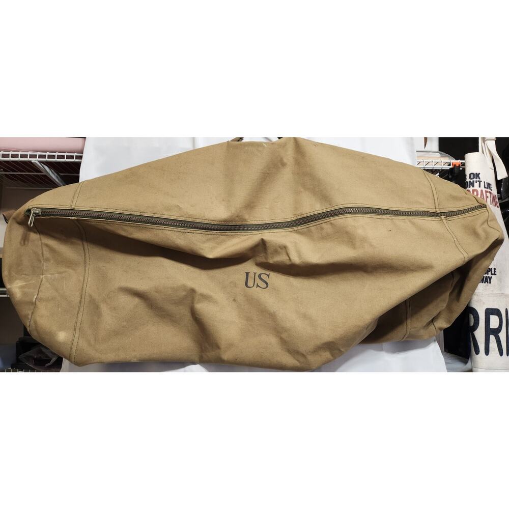 Vintage Military Canvas Sea Bag Duffel Heavy